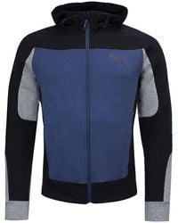 PUMA - Long Sleeve Zip Up Hooded Track Jacket 582725 43 Cotton - Lyst