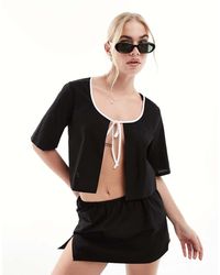 SNDY'S - Contrast Tie Detail Top Co-Ord - Lyst