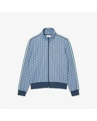Lacoste - Zip Up Jacquard Track Jacket - Lyst
