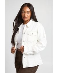 Boohoo - Plus Seam Detail Denim Jacket - Lyst