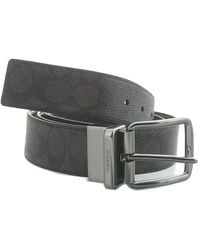 COACH - Harness Buckle Cut-To-Size Reversible Mahogany Belt - Lyst