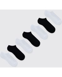 BoohooMAN - 7 Pk Plain Sport Half Terry Trainer Socks - Lyst
