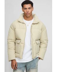 BoohooMAN - Boxy Fit Extreme Filled Funnel Neck Puffer Jacket - Lyst