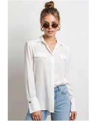 Bianco Lucci - Regular-Fit Woven Crepe Shirt - Lyst