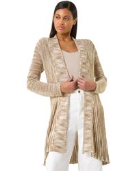 Roman - Pointelle Longline Cardigan - Lyst