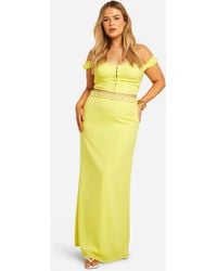 Boohoo - Plus Woven Maxi Skirt - Lyst