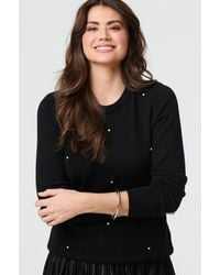 Izabel London - Floral Gemstone Embellished Jumper - Lyst