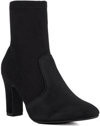 Dune - Wf Optilly Wide Fit Almond Toe Sock Boots - Lyst
