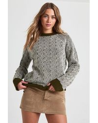 Boohoo - Texture Knit Crew Neck Jumper - Lyst