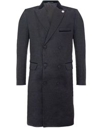 TruClothing - 3/4 Long Double Breasted Crombie Overcoat Wool Coat Peaky Blinders - Lyst