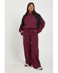 Boohoo - Plus Toggle Wide Leg Joggers - Lyst