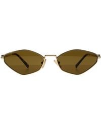 Miu Miu - Oval Dark Mu 56Zs Metal - Lyst