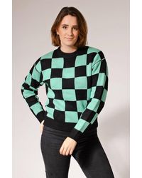 John Lewis - Check Crew Neck Jumper - Lyst
