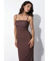 Hiccup - Lace Detailed Polka Dot Sandy Midi Dress - Lyst