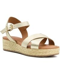 Dune - Ladies Linnie Woven Flatform Sandals - Lyst