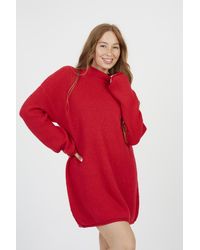 Brave Soul - Oversized Fisherman Knit Turtleneck Jumper - Lyst