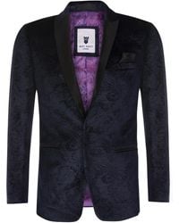 Infinity Leather - Velvet Paisley Blazer Dinner Jacket - Lyst