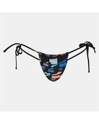 PUMA - Tie Tanga Bikini Bottom Graphic Print - Lyst