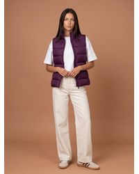 Urban Bliss - Plum Lightweight Bag Puffer Gilet - Lyst