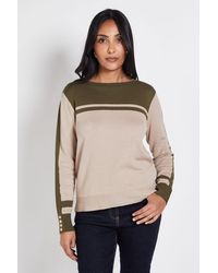 Wallis - Petite Colour Block Jumper - Lyst