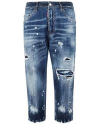 DSquared² - Boston Jean Style Dark Denim Pants Cotton - Lyst