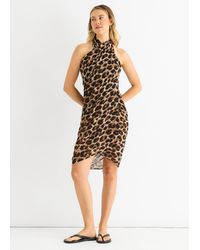 Gini London - Animal Print Multiwear Beach Sarong - Lyst