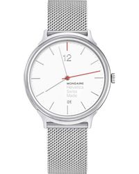 Mondaine - Mh1-L2212-Sm Helvetica No1 Spiekermann Edition Watch - Lyst