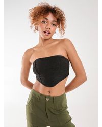 Pink Vanilla - Tiger Print Textured Corset Top - Lyst