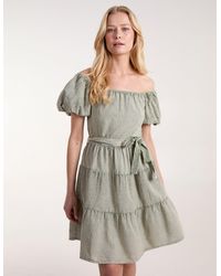Blue Vanilla - Milkmaid Puff Sleeve Mini Dress - Lyst