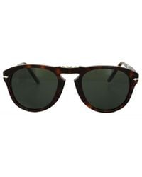 Persol - Wrap Havana Crystal Sunglasses - Lyst
