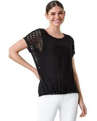 Roman - Cut Out Detail Stretch Top - Lyst