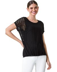 Roman - Cut Out Detail Stretch Top - Lyst