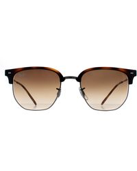 Ray-Ban - Square Havana Gradient Rb4416 New Clubmaster Metal - Lyst