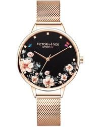 Victoria Hyde London - Watch Park Flower, Rosegold - Lyst