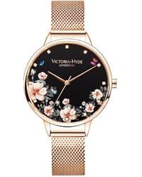Victoria Hyde London - Watch Park Flower, Rosegold - Lyst