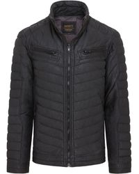 Infinity Leather - Quilted Puffer Bomber Jacket - Lyst