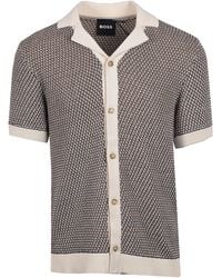 BOSS - Iconico Knitted Polo Open - Lyst