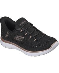 Skechers - Summits Brilliant Shine Mesh/Rose Trim Trainers Textile - Lyst