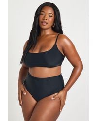 Boohoo - Plus Swimwear Essentials Scoop Bikini Top - Lyst
