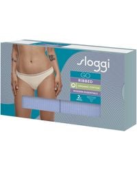 Sloggi - Go Ribbed Brazil Briefs 2 Pack - Lyst