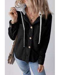 Azura Exchange - Corduroy Hoodie Jas Casual Stijl - Lyst