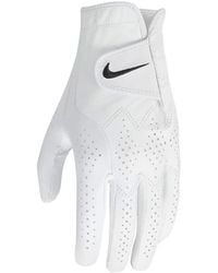 white nike leather gloves
