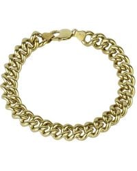The Jewellery Stockroom - 8.5" Rolled Chunky Curb Chain Bracelet Plated - Lyst
