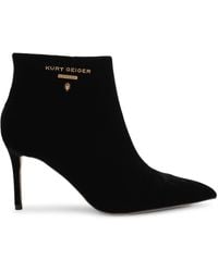 Kurt Geiger - Velvet Stiletto Ankle Boots - Lyst