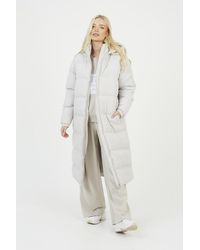 Brave Soul - Maxi Hooded Puffer Jacket With Detachable Sleeves - Lyst
