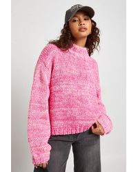 Boohoo - Marl Knit High Neck Boxy Fit Jumper - Lyst