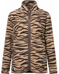 Regatta - Ladies Frankie Zebra Print Borg Full Zip Fleece Jacket (Barleycorn) - Lyst