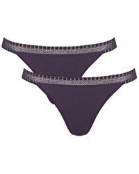 Sloggi - Go Ribbed Tanga Briefs 2 Pack - Lyst