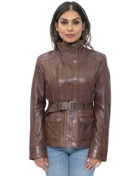 Infinity Leather - Military Style Biker Jacket-Phoenix - Lyst