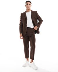 ASOS - Straight Crop Suit Trousers - Lyst